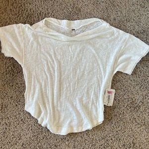 Free people white top size small